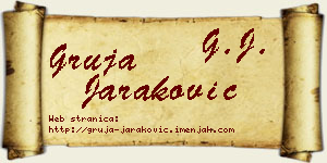 Gruja Jaraković vizit kartica